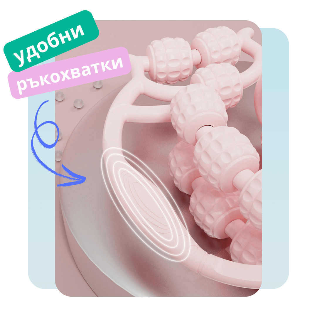 Нехлъзгащи се ергономични дръжки на Therapio-15BG – комфортен захват по време на масаж.